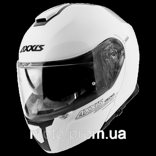 Мотошлем AXXIS GECKO Solid A0 Gloss White S