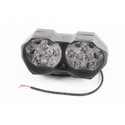 Фара подвійна додаткова світлодіодна вологозахисна - 18 LED, (146*62mm) з кріпленням, тип 2 Фара подвійна додаткова світлодіодна вологозахисна - 18 LED, (146*62mm) з кріпленням, тип 2