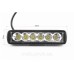 Фара додаткова світлодіодна вологозахисна - 6 LED з кріпленням, прямокутна 150*37мм