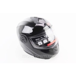 Шлем модуляр, закрытый с откидным подбородком+откидные очки BLD-159 М (57-58см), ЧЕРНЫЙ глянец Шлем модуляр, закрытый с откидным подбородком+откидные очки BLD-159 М (57-58см), ЧЕРНЫЙ глянец
