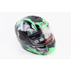 Шлем модуляр, закрытый с откидным подбородком+откидные очки BLD-159 S (55-56см), ЧЕРНО-ЗЕЛЕНЫЙ Шлем модуляр, закрытый с откидным подбородком+откидные очки BLD-159 S (55-56см), ЧЕРНО-ЗЕЛЕНЫЙ