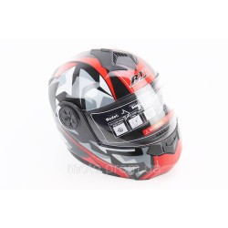 Шлем модуляр, закрытый с откидным подбородком+откидные очки BLD-159 М (57-58см), ЧЕРНО-КРАСНЫЙ Шлем модуляр, закрытый с откидным подбородком+откидные очки BLD-159 М (57-58см), ЧЕРНО-КРАСНЫЙ