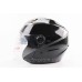 Шлем открытый+откидные очки BLD-708 S (55-56см), ЧЕРНЫЙ глянец