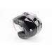 Шлем открытый+откидные очки BLD-708 М (57-58см), ЧЕРНЫЙ глянец