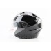 Шлем открытый+откидные очки BLD-708 М (57-58см), ЧЕРНЫЙ глянец