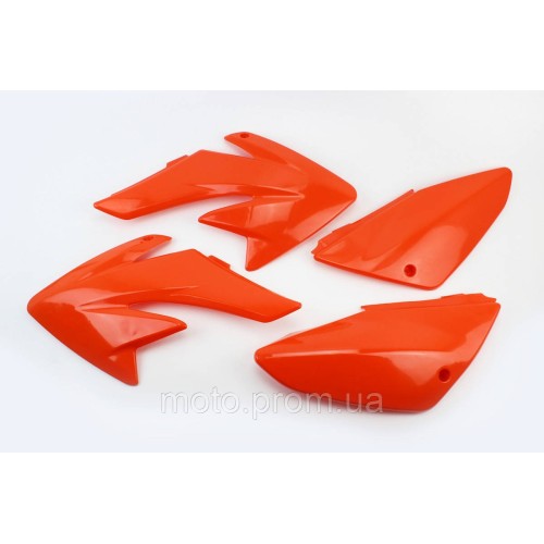 Пластик - ВЕСЬ к-кт деталей - 7ед. ОРАНЖЕВЫЙ, Honda CRF70/KAYO CRAZY CAT 140cc/GEON X-PIT