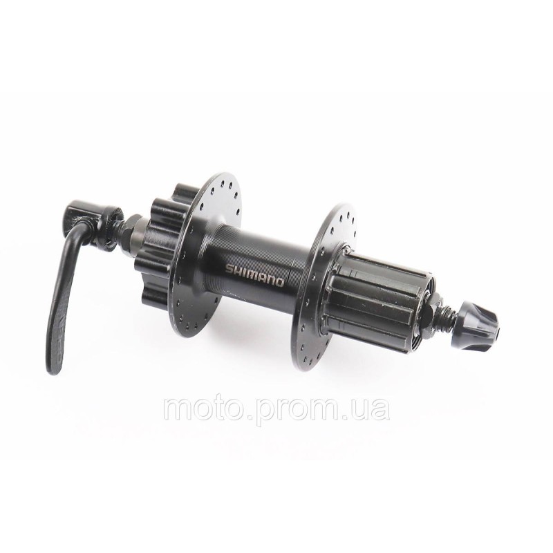 Втулка задня MTB алюмінієва 14Gx36H під касету 8-10зв, Disk-brake Center Lock, кріпл. ексцентрик, чорна FH-TX506