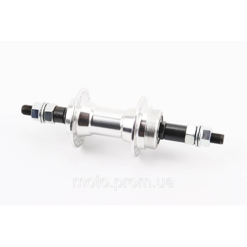 Втулка задняя MTB алюминиевая 14Gx36H под вольнобег, V-brake, 2 пром-подшипники 6200 2RS, крепл. гайка,