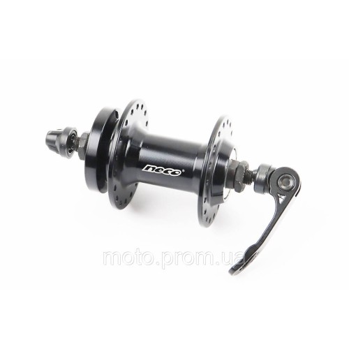 Втулка передняя MTB алюминиевая 14Gx36H, Disk-brake, крепл. эксцентрик, чёрная MS31F