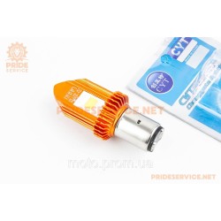 Лампа фари діодна BA20D - LED-2, жовтий корпус Лампа фари діодна BA20D - LED-2, жовтий корпус