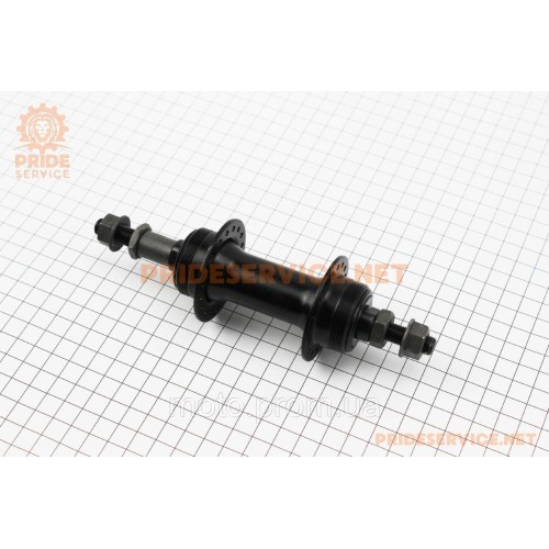 Втулка задняя MTB 14Gx36H под вольнобег, Disk-brake (резьба), крепл. гайка, чёрная SF-A07R