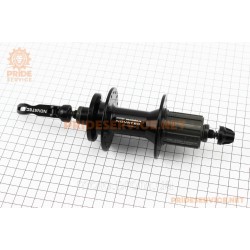 Втулка задня MTB алюмінієва 14Gx32H під касету 8-10зв, Disk-brake, 2 пром-підшипники 6000 2RS, кріпл. ексцентрик, чорна D762TSBT
