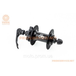 Втулка передня MTB алюмінієва 14Gx32H, Disk-brake, 2 пром-підшипники 6200 2RS, кріпл. ексцентрик, чорна U-B12FQR Втулка передня MTB алюмінієва 14Gx32H, Disk-brake, 2 пром-підшипники 6200 2RS, кріпл. ексцентрик, чорна U-B12FQR