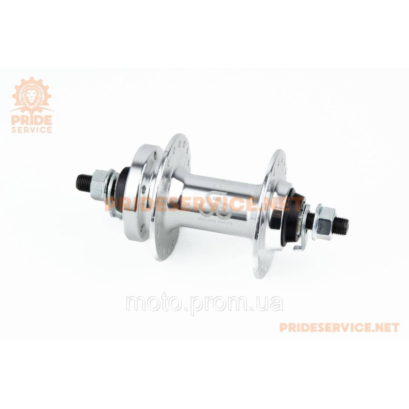 Втулка передняя MTB алюминиевая 14Gx36H, Disk-brake, 2 пром-подшипники 6200 2RS, крепл. гайка, U-B07F