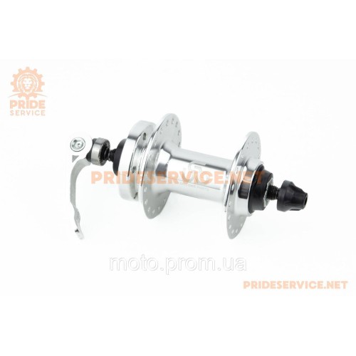 Втулка передня MTB алюмінієва 14Gx36H, Disk-brake, 2 пром-підшипники 6200 2RS, кріпл. ексцентрик, U-B07FQR