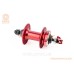 Втулка передня MTB алюмінієва 14Gx36H, Disk-brake, 2 пром-підшипники 6200 2RS, кріпл. ексцентрик, червона U-B07FQR