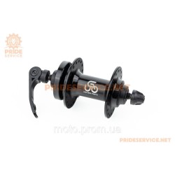 Втулка передня MTB алюмінієва 14Gx36H, Disk-brake, 2 пром-підшипники 6200 2RS, кріпл. ексцентрик, чорна U-B07FQR Втулка передня MTB алюмінієва 14Gx36H, Disk-brake, 2 пром-підшипники 6200 2RS, кріпл. ексцентрик, чорна U-B07FQR
