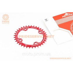 Зірка передня MTB (Oval) Narrow Wide 36Т (BCD:104мм), алюмінієва, червона Зірка передня MTB (Oval) Narrow Wide 36Т (BCD:104мм), алюмінієва, червона