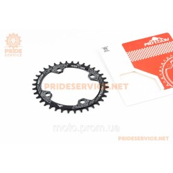 Зірка передня MTB (Oval) Narrow Wide 36Т (BCD:104мм), алюмінієва, чорна Зірка передня MTB (Oval) Narrow Wide 36Т (BCD:104мм), алюмінієва, чорна