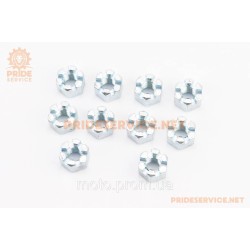 Гайка М10x1,5 корончаста 8 цб DIN935, к-кт 10шт Гайка М10x1,5 корончаста 8 цб DIN935, к-кт 10шт