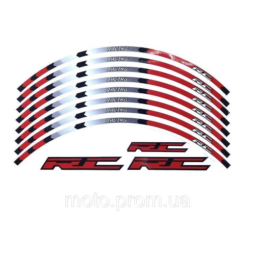 Наклейка на обод колеса RC Racing Red