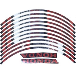 Наклейка на обід колеса Honda CBR Ukraine Racing Red Наклейка на обід колеса Honda CBR Ukraine Racing Red
