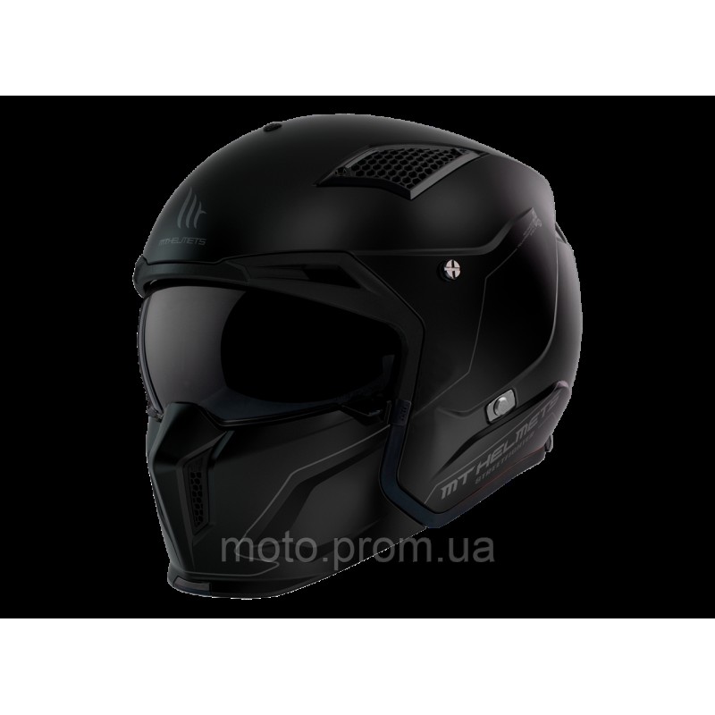 Мотошолом MT STREETFIGHTER SV S Solid A1 Matt Black ECE2206 L