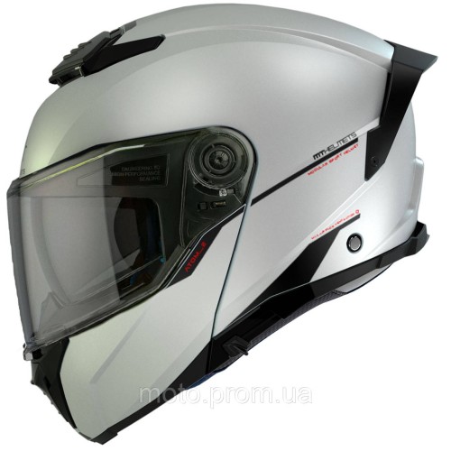 Мотошлем MT ATOM 2 SV Solid A0 Gloss White S