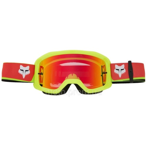 Детская кроссовая маска FOX YTH MAIN II BALLAST GOGGLE - SPARK Red Mirror Lens