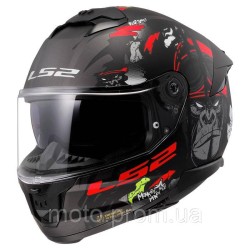 Мотошолом LS2 FF808 Stream 2 Angry Monkey Matt Black Red ECE2206 M