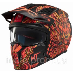Мотошолом MT STREETFIGHTER SV Hellish B5 Matt Red XS