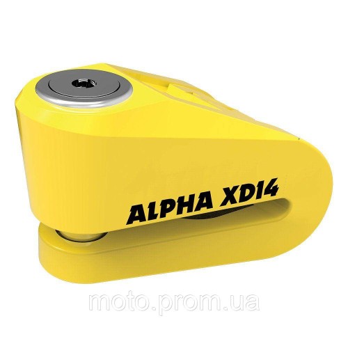Замок Oxford Alpha XD14 Disc Lock (14mm pin) Yellow