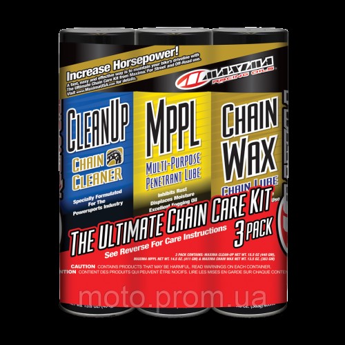 Комплект для обслуговування ланцюга Maxima Wax Chain Care Combo Kit
