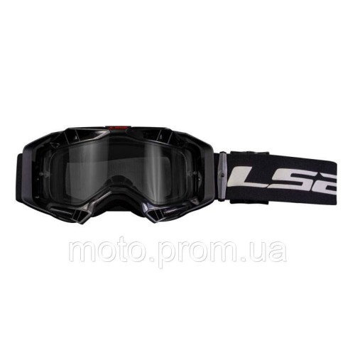 Маска кросова LS2 AURA Black Clear Lens