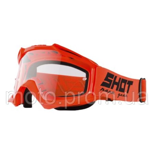 Маска кросова SHOT RACING ASSAULT Orange Neon Clear