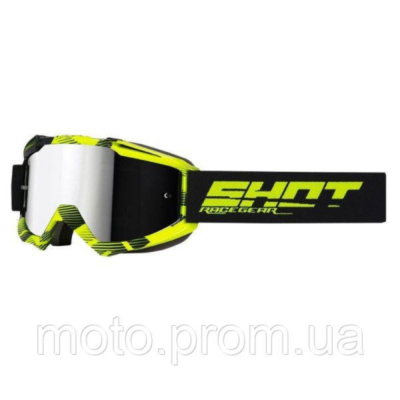 Маска кросова SHOT RACING IRIS JET BLACK YELLOW
