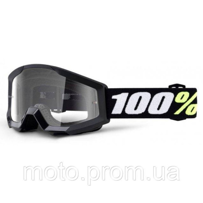 Мотоочки детские 100% STRATA MINI Goggle Black - Clear Lens