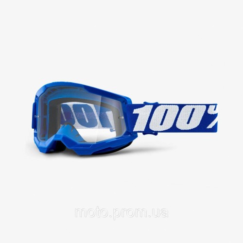 Маска кросова підліткова 100% STRATA II Youth Goggle Blue - Clear Lens