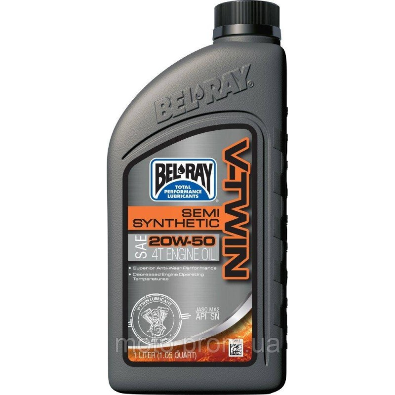 Масло моторне Bel-Ray V-TWIN Semi-Syntetic Engine Oil 1л, 20w-50