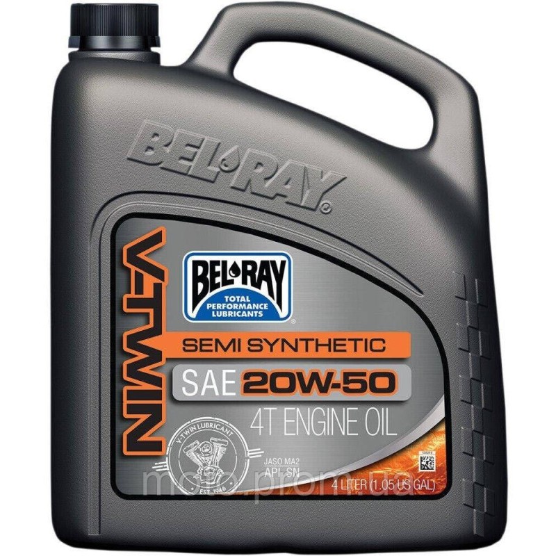 Масло моторне Bel-Ray V-TWIN Semi-Syntetic Engine Oil 4л, 20w-50