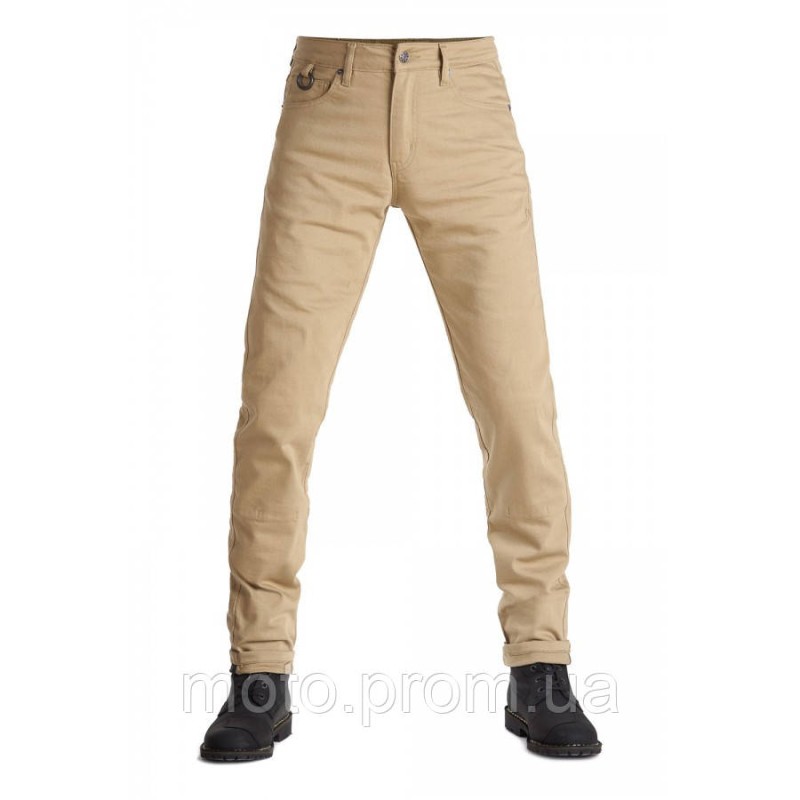 Мотоджинси одношарові PandoMoto Robby Slim Beige W28-L34