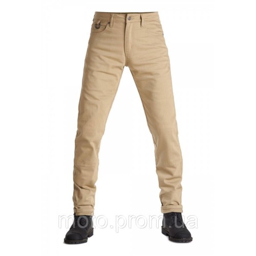 Мотоджинси одношарові PandoMoto Robby Slim Beige W33-L34