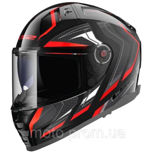 Мотошолом LS2 FF811 Vector II Alizer Black Red L