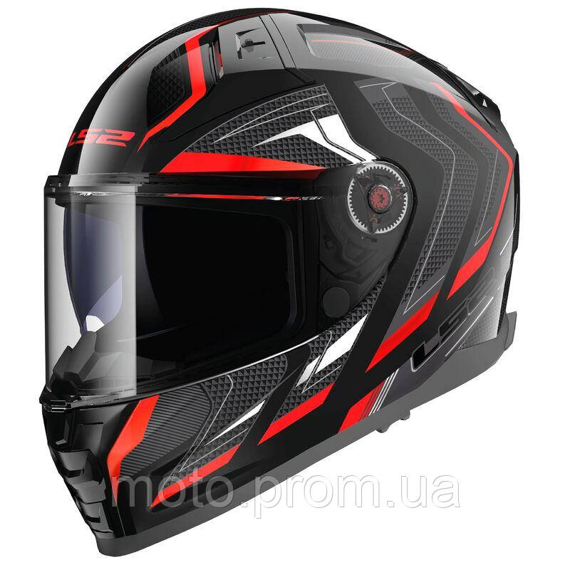 Мотошолом LS2 FF811 Vector II Alizer Black Red L