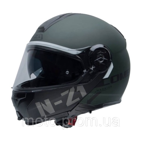 Мотошолом NZI COMBI 2 DUO FLYDECK GREEN MATT
