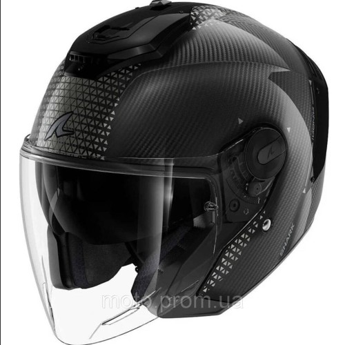 Мотошолом SHARK RS Jet Carbon Ikonik Carbon Black Chrom M