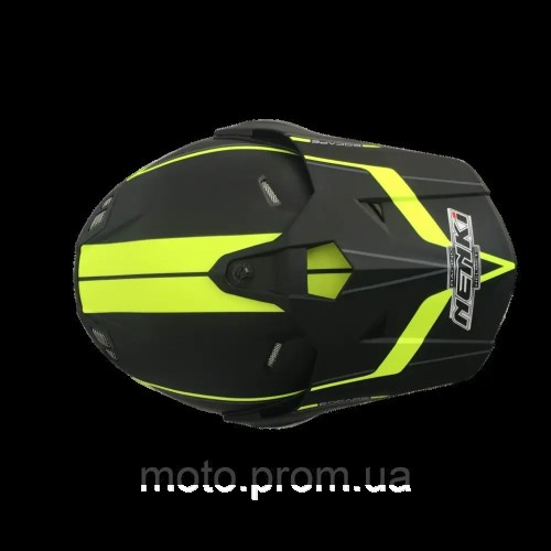 Шлем (мотард) Nenki MX-310, Matte Black Yellow (XL)