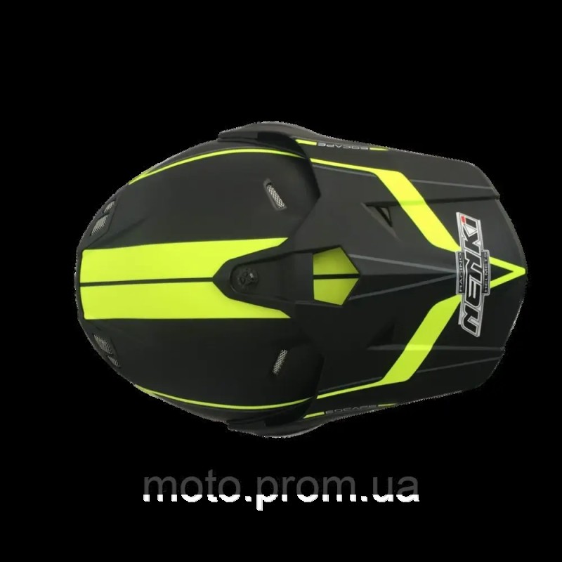 Шлем (мотард) Nenki MX-310, Matte Black Yellow (XL)