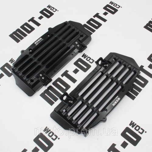 Защита радиатора, CNC, черная 