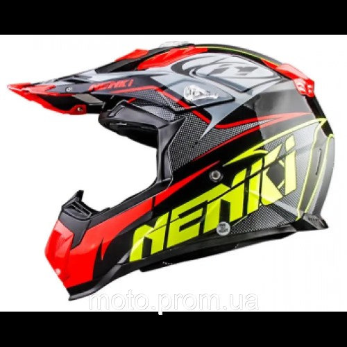 Шлем Nenki MX-315, Кросс, Red/Yellow/Grey (М)